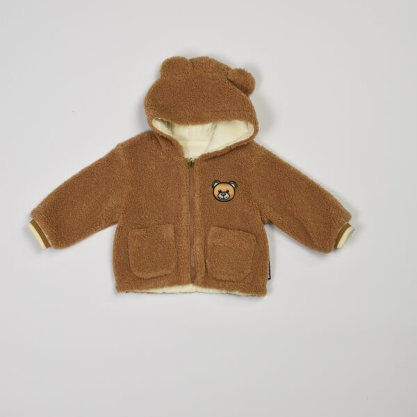 pellicciotto moschino marrone
