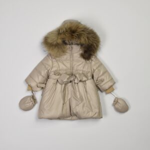 giubbino beige con pelo