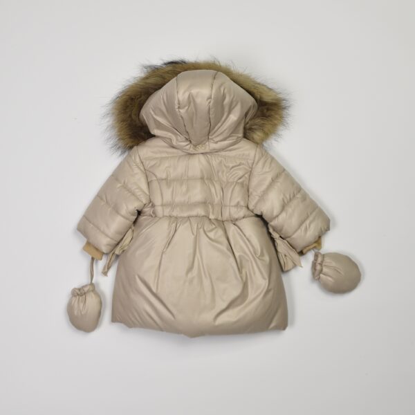 giubbino bufi beige con pelliccia