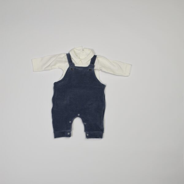 salopette babyvip blu con maglia