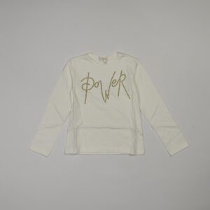 maglia maniche lunghe people bianca panna