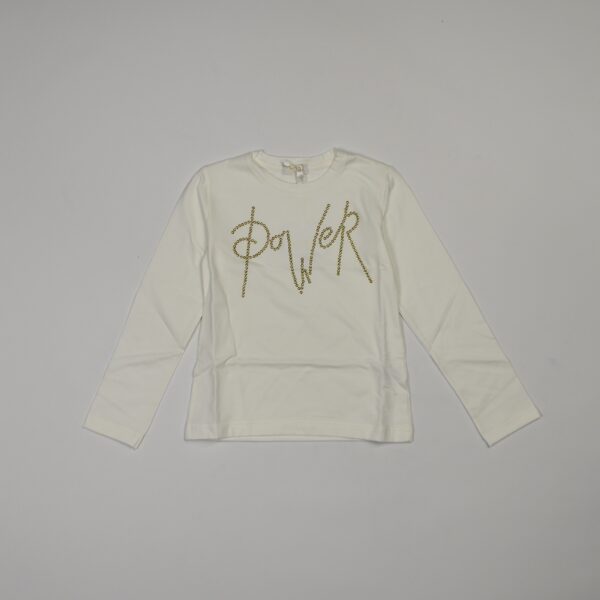 maglia maniche lunghe people bianca panna