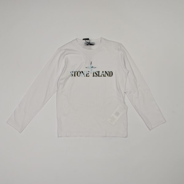 maglia maniche lunghe stone Island bianca